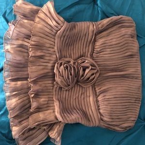 SOLD Papaya Strapless bronze blouse *3/$25